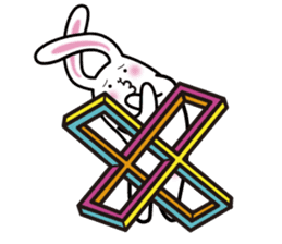 Impossible figure and Trompe l'oeil sticker #4569153