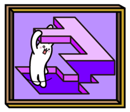 Impossible figure and Trompe l'oeil sticker #4569180