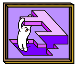 Impossible figure and Trompe l'oeil sticker #4569180