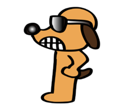 The funky dog 3 sticker #4569466