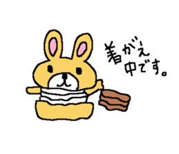 rabbit cream puff sticker #4570639