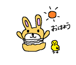 rabbit cream puff sticker #4570644