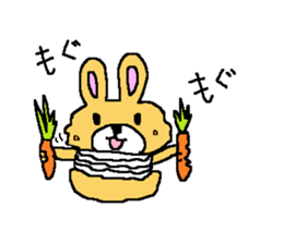 rabbit cream puff sticker #4570649