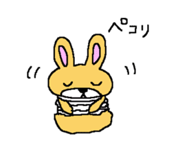 rabbit cream puff sticker #4570653