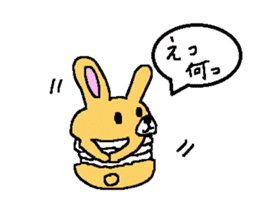 rabbit cream puff sticker #4570664