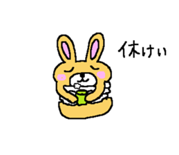 rabbit cream puff sticker #4570665