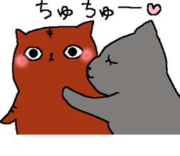 happy love cat sticker #4570795