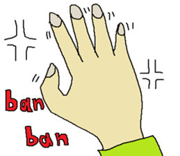 Let's use "the hand"! sticker #4571079