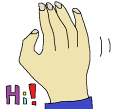 Let's use "the hand"! sticker #4571083