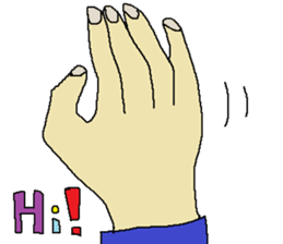 Let's use "the hand"! sticker #4571083