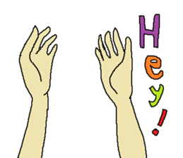 Let's use "the hand"! sticker #4571084