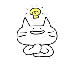 Very Funny White Cat sticker #4571294