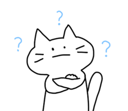 Very Funny White Cat sticker #4571295