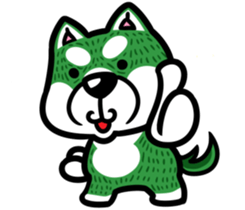 Natural grass Shiba sticker #4572112