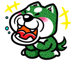 Natural grass Shiba sticker #4572114