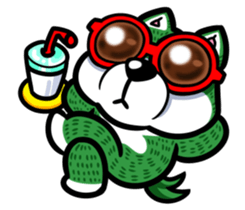 Natural grass Shiba sticker #4572116