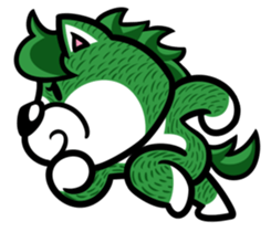 Natural grass Shiba sticker #4572119