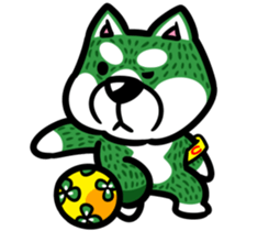 Natural grass Shiba sticker #4572122