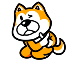 Natural grass Shiba sticker #4572127