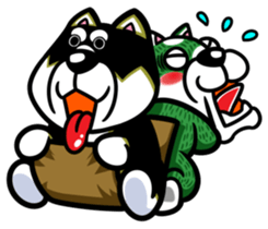 Natural grass Shiba sticker #4572149