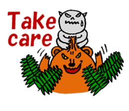 cat & dog climbing sticker #4572222