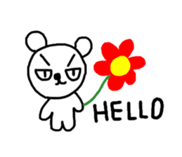 Face is scary bear sticker #4572915