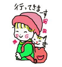 Baby and cat part2 sticker #4576883