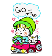 Baby and cat part2 sticker #4576885