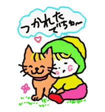 Baby and cat part2 sticker #4576899