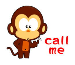 lovely monkey(2)~for english sticker #4576952