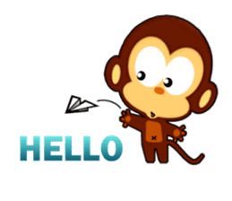 lovely monkey(2)~for english sticker #4576967