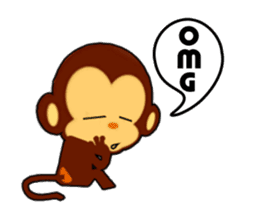 lovely monkey(2)~for english sticker #4576981