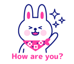 Two colors rabbit sticker #4579115