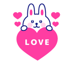 Two colors rabbit sticker #4579121