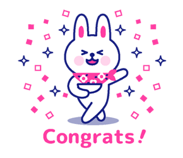 Two colors rabbit sticker #4579127