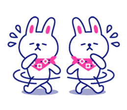 Two colors rabbit sticker #4579129