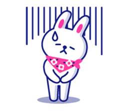 Two colors rabbit sticker #4579130