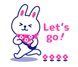 Two colors rabbit sticker #4579136