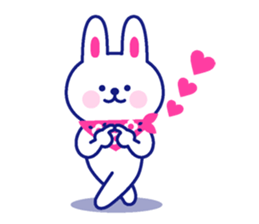 Two colors rabbit sticker #4579140