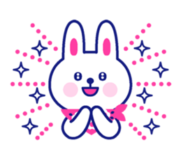 Two colors rabbit sticker #4579142