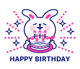 Two colors rabbit sticker #4579143