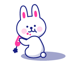 Two colors rabbit sticker #4579144