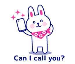 Two colors rabbit sticker #4579146