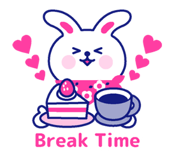 Two colors rabbit sticker #4579148