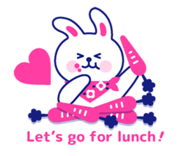 Two colors rabbit sticker #4579150