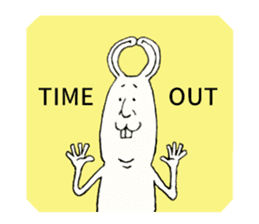 Rabbit say Time is money sticker #4580519