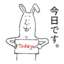 Rabbit say Time is money sticker #4580540