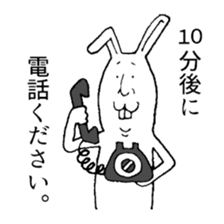 Rabbit say Time is money sticker #4580543