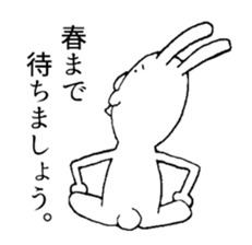 Rabbit say Time is money sticker #4580546