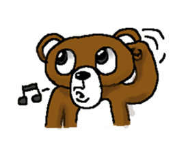 bear in forest (2) sticker #4581167